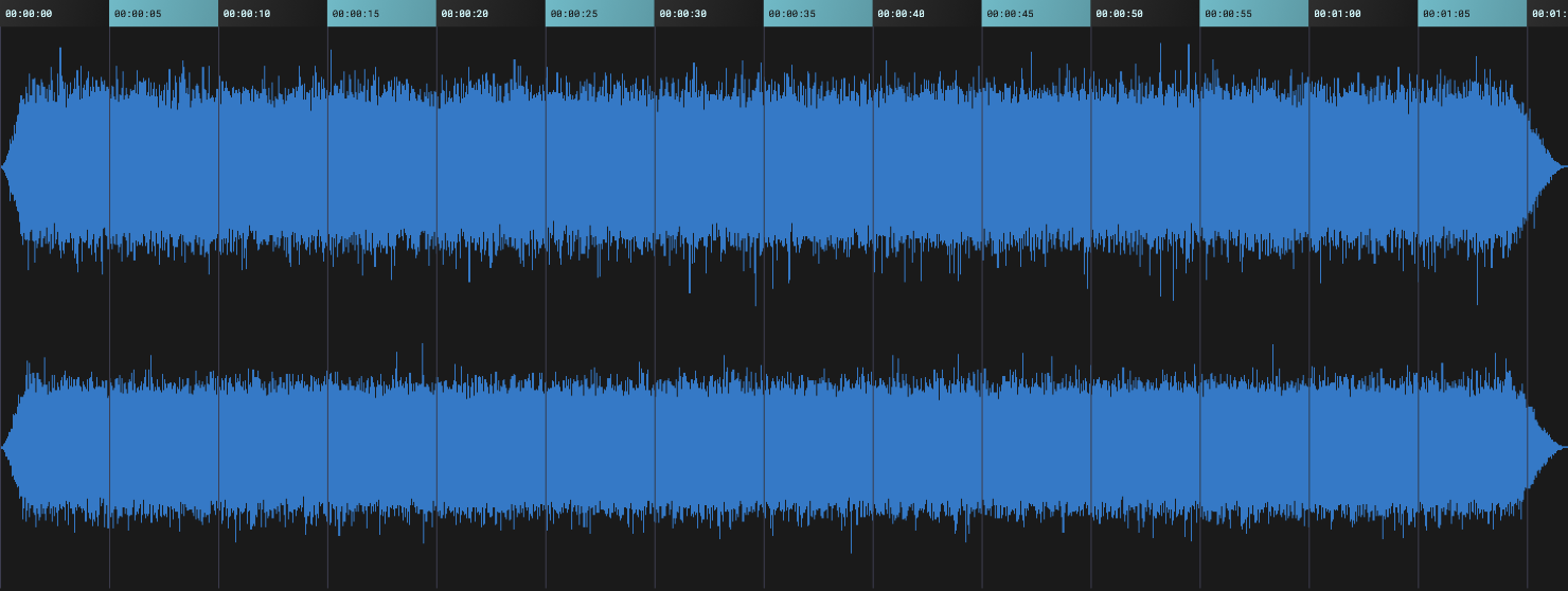 The Hiss.wav waveform. Made with PlayerSpecz by Lobith Audio.